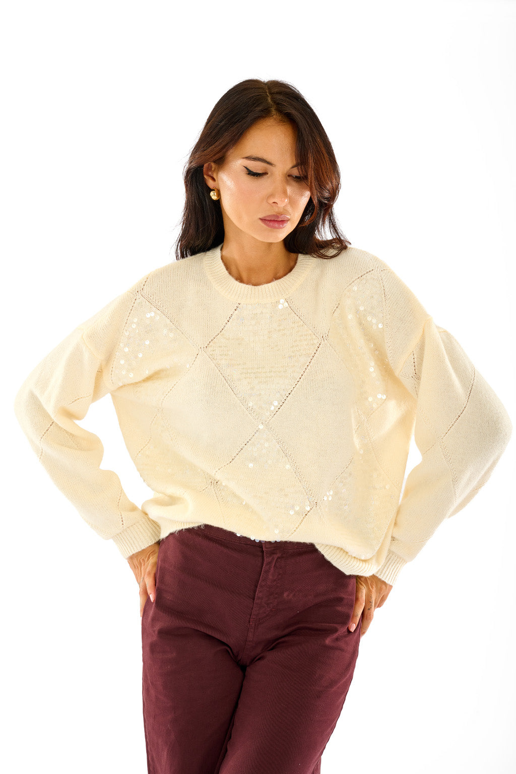 Maglione con paillettes