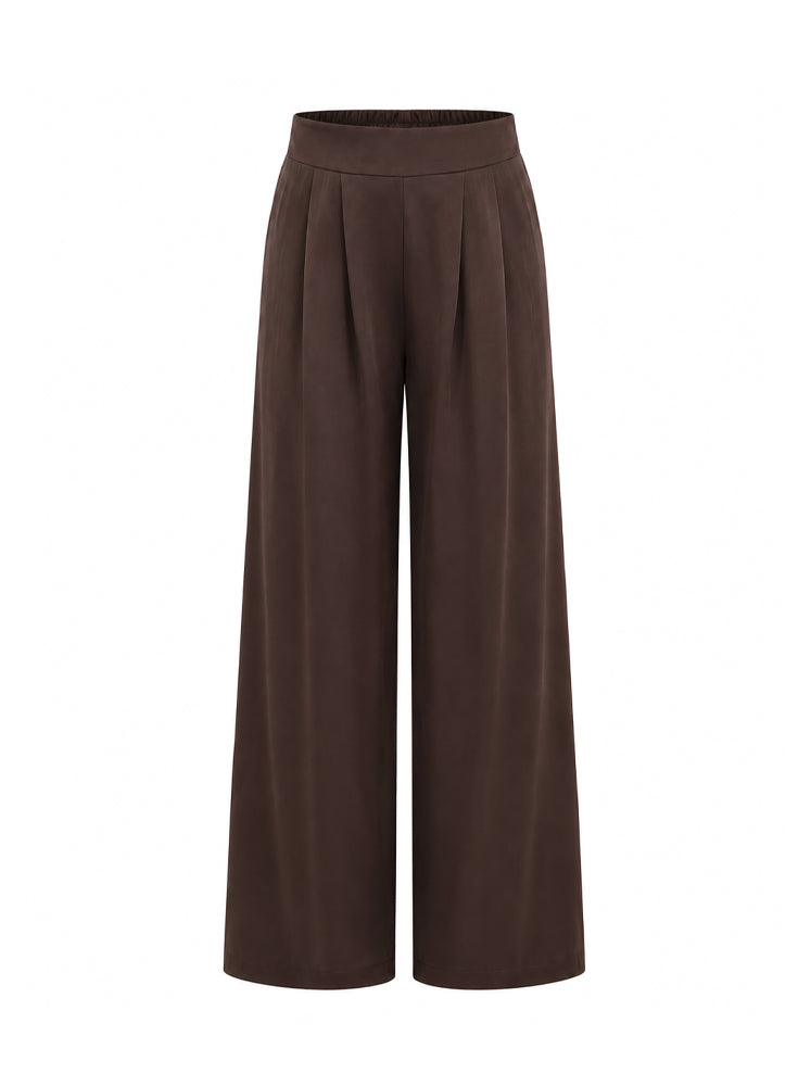 Pantaloni palazzo con pinces