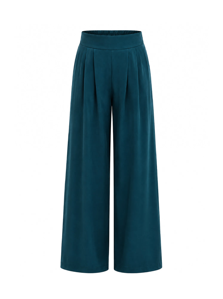 Pantaloni palazzo con pinces