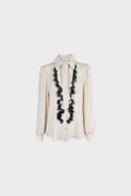 Camicia con ruches e pizzo