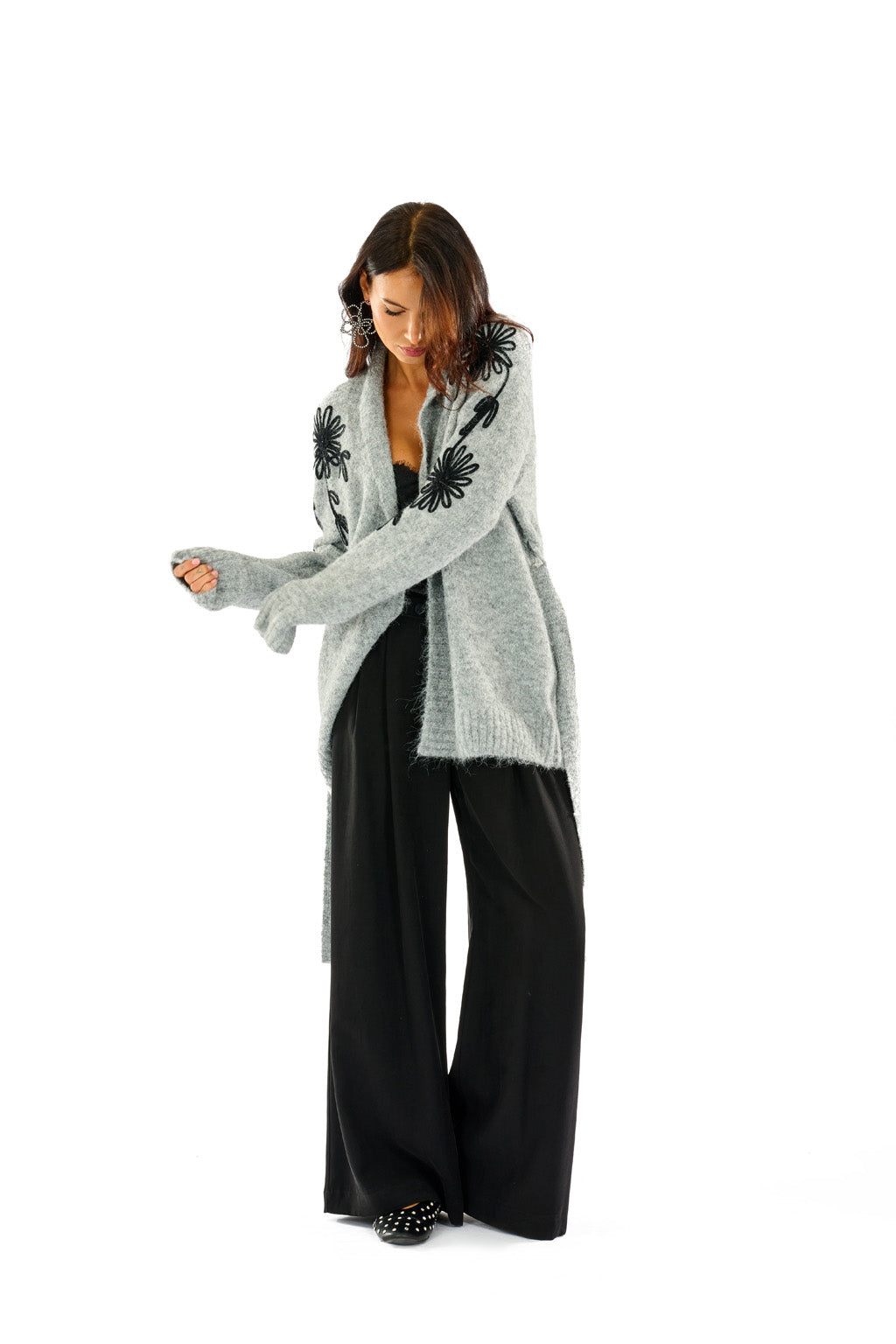 Cardigan con ricami