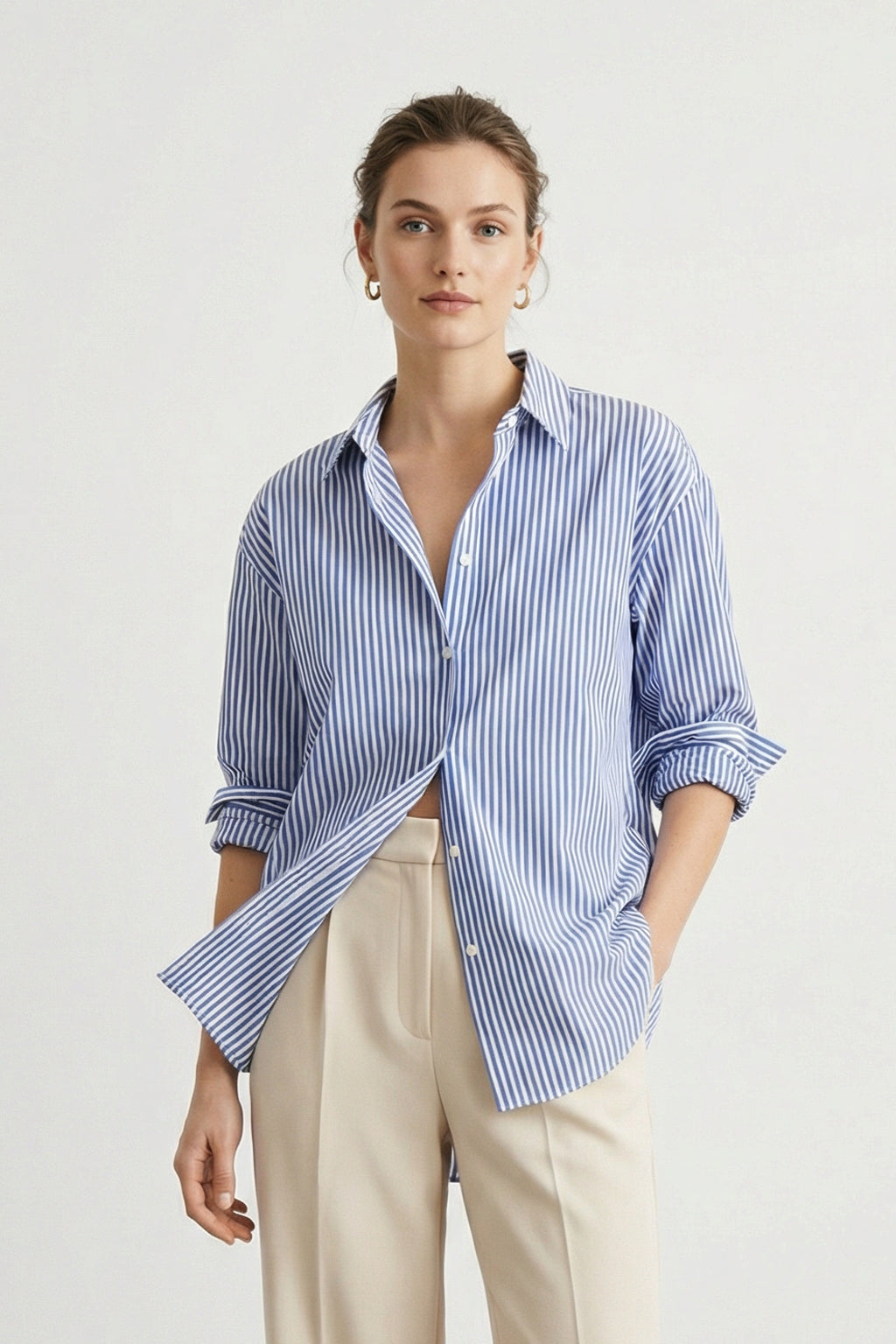 Camicia a righe over