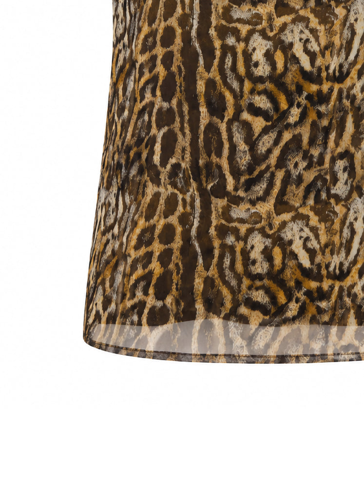 Top georgette stampa macula