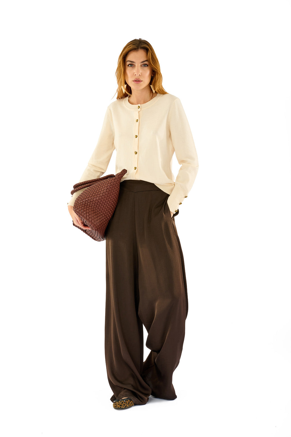 Cardigan bordi a costine