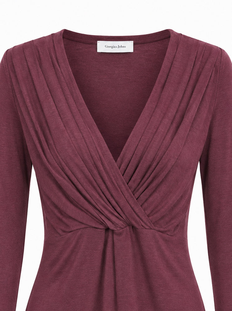 Blusa incrociata in jersey