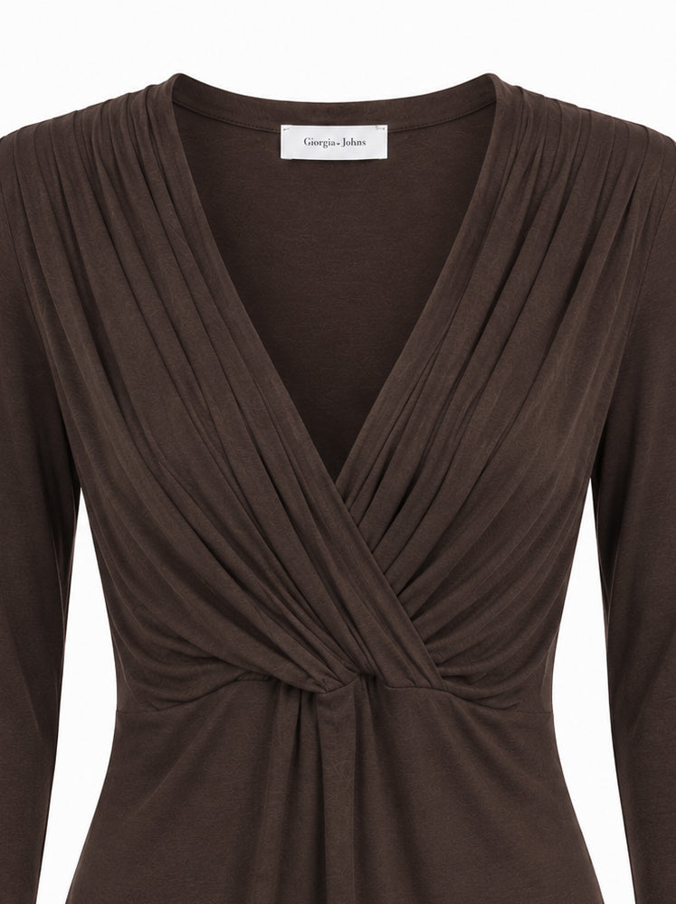 Blusa incrociata in jersey