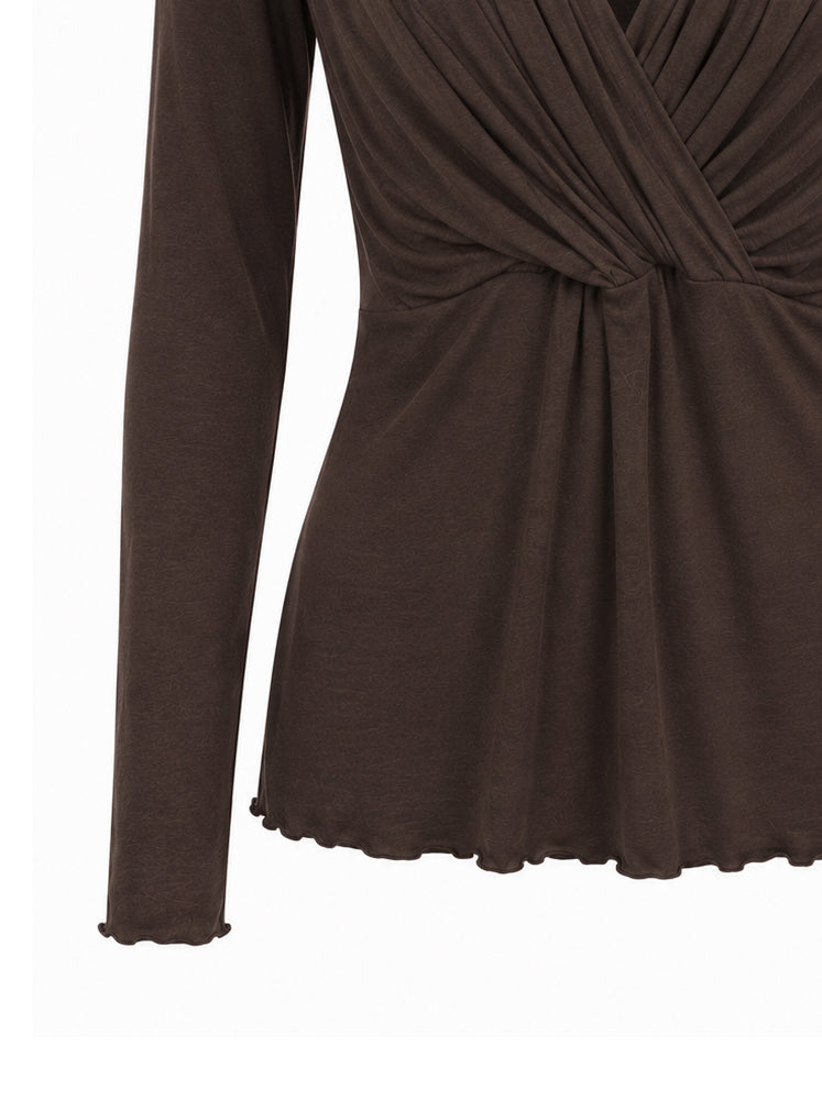 Blusa incrociata in jersey