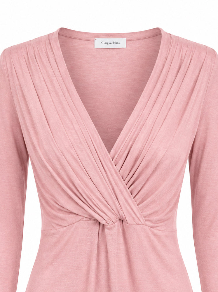 Blusa incrociata in jersey