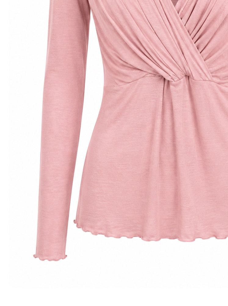 Blusa incrociata in jersey