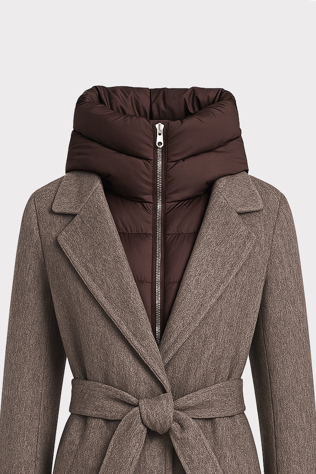 Cappotto lungo con pettorina