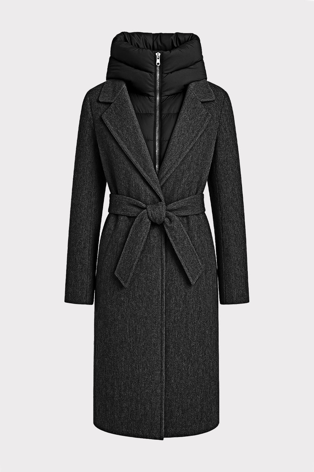 Cappotto lungo con pettorina