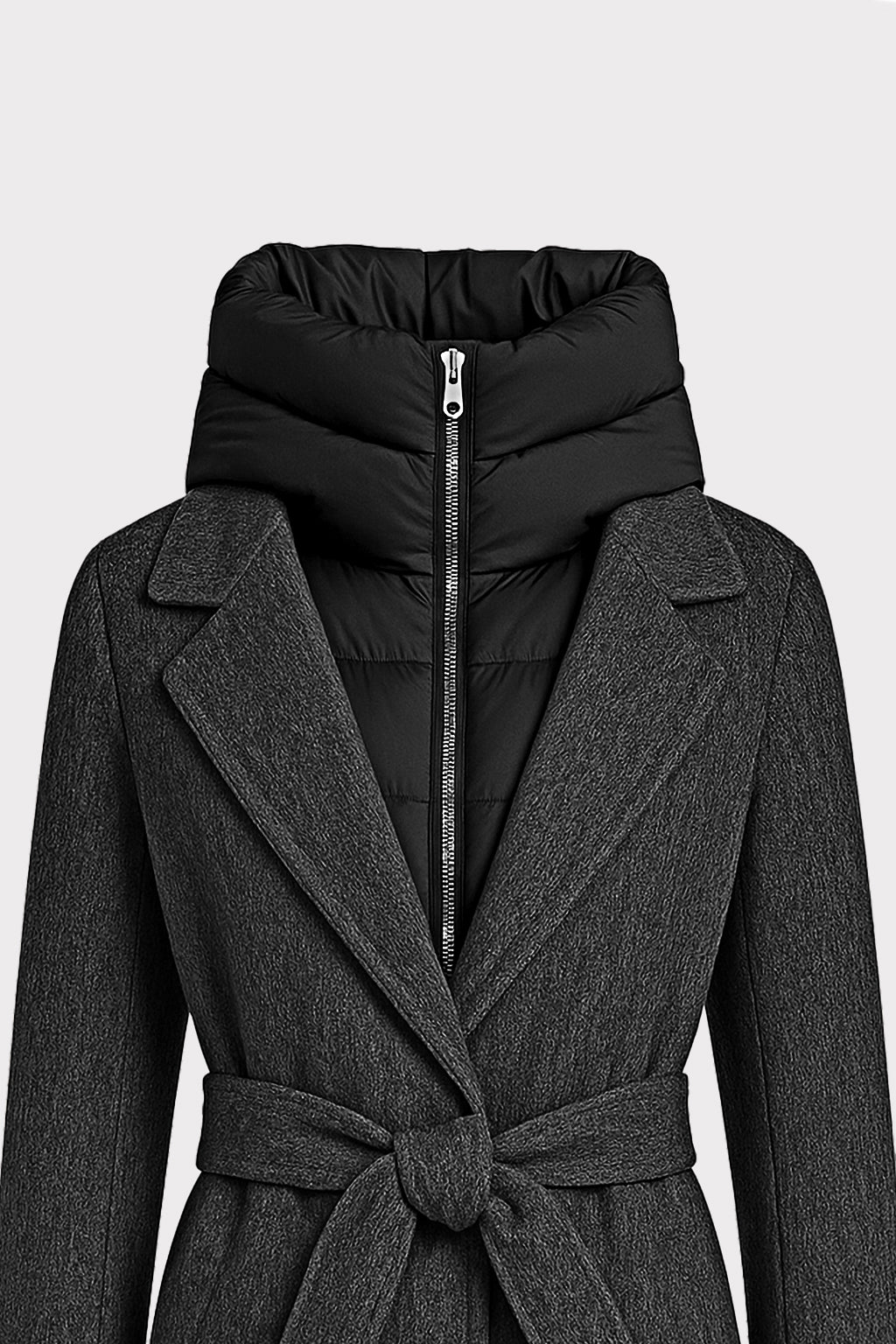 Cappotto lungo con pettorina
