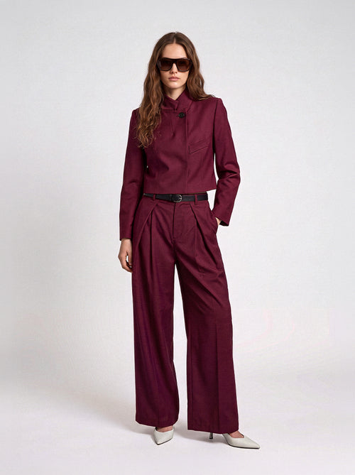 Pantaloni palazzo con cintura