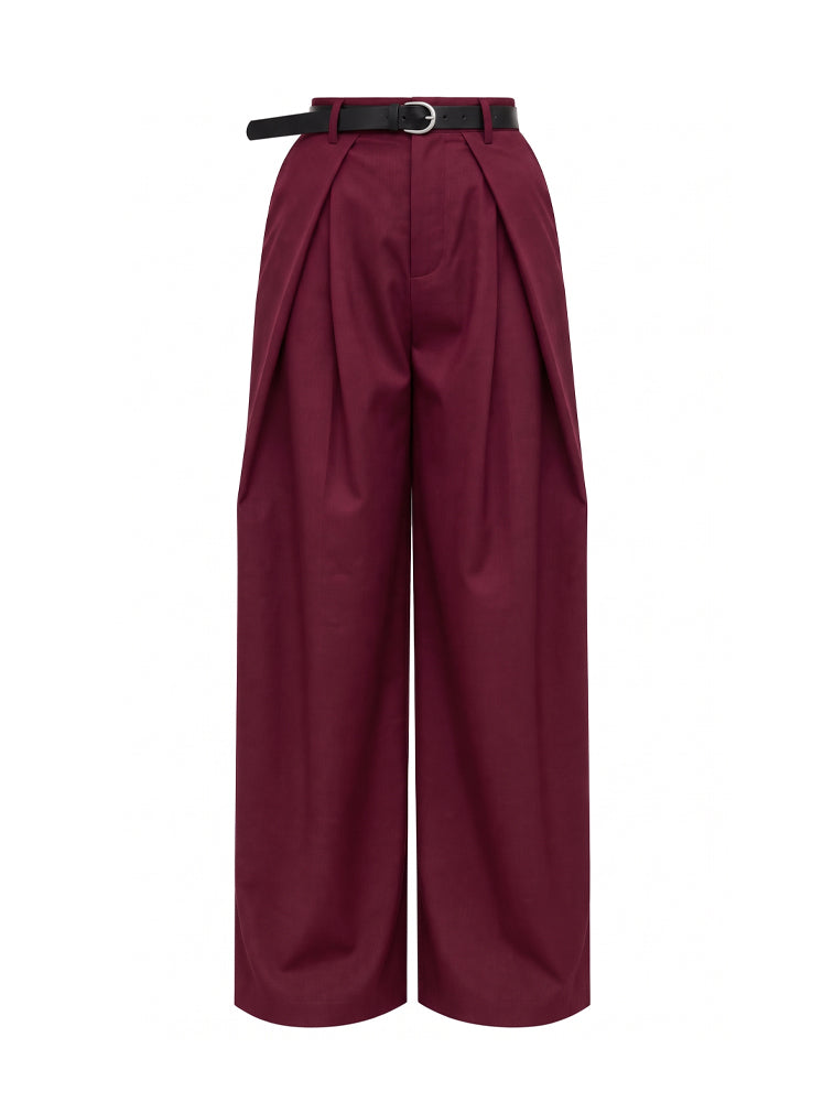Pantaloni palazzo con cintura