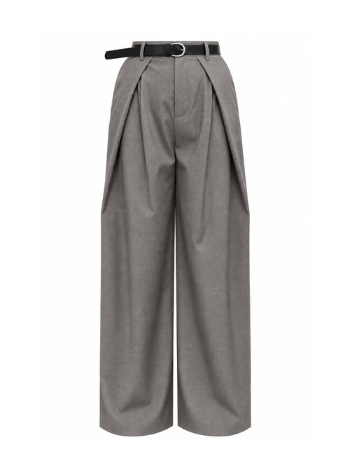 Pantaloni palazzo con cintura