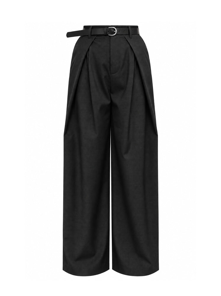 Pantaloni palazzo con cintura