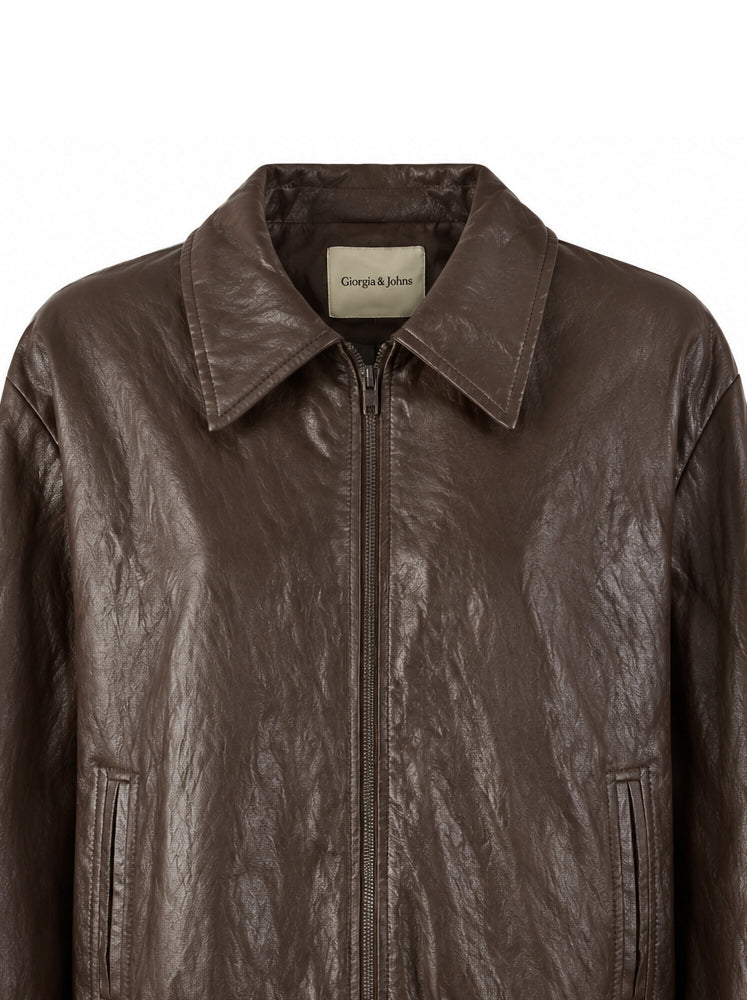 Bomber in ecopelle