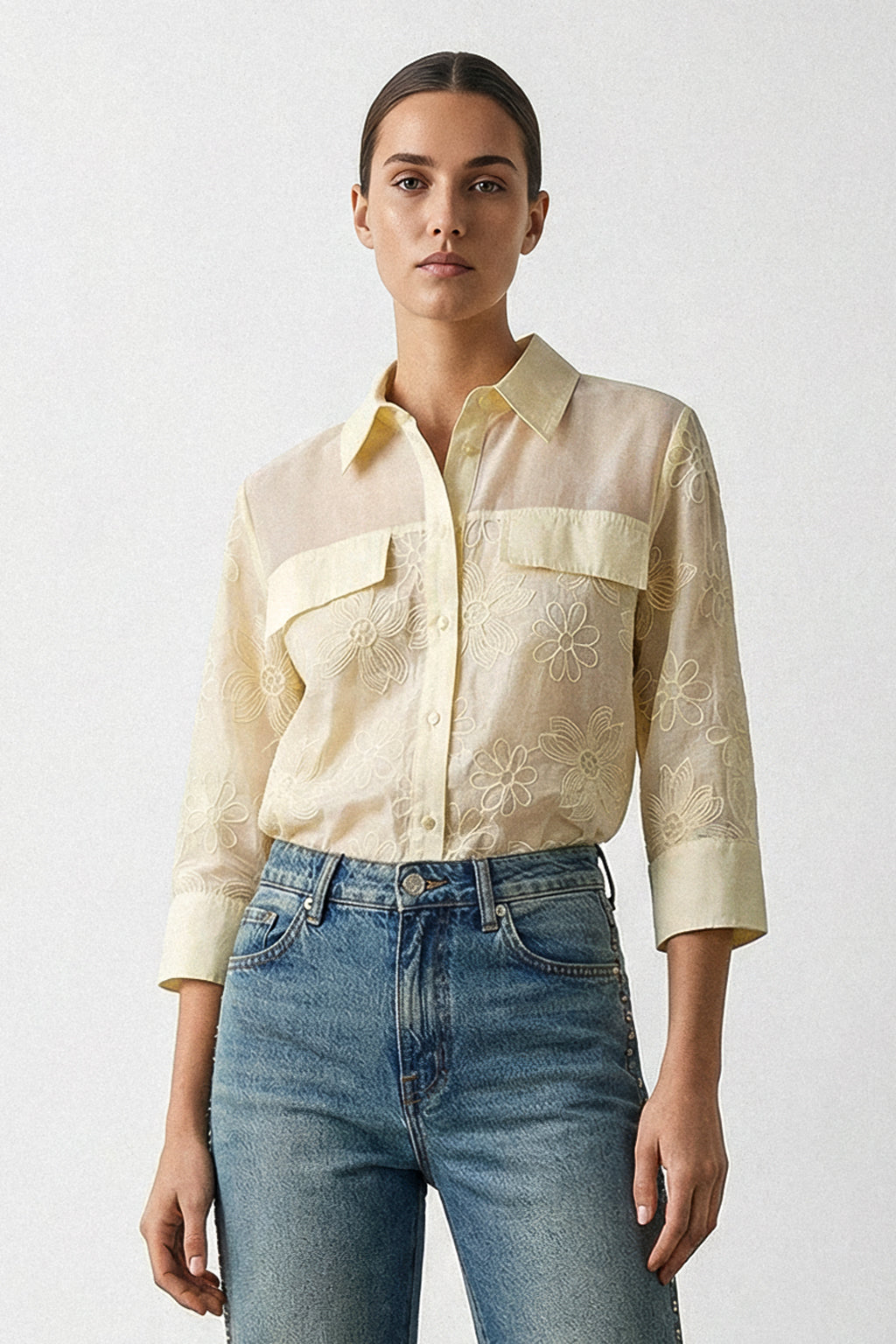 Camicia con ricamo