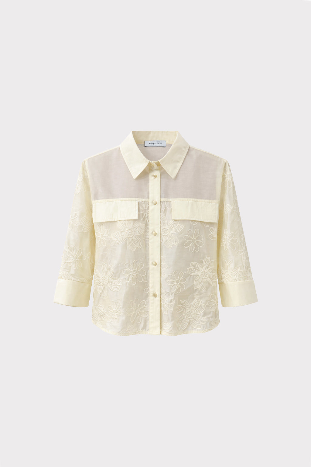 Camicia con ricamo