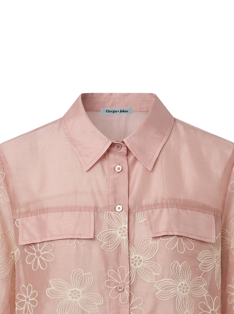 Camicia con ricamo