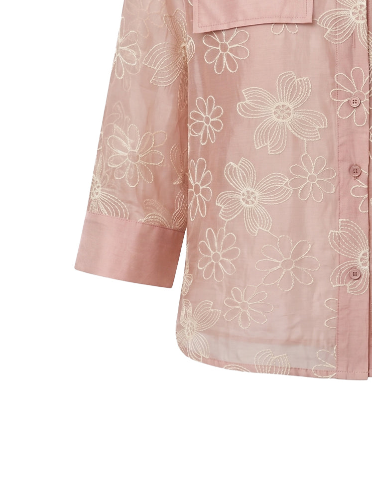 Camicia con ricamo