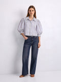 Camicia righe maniche balloon