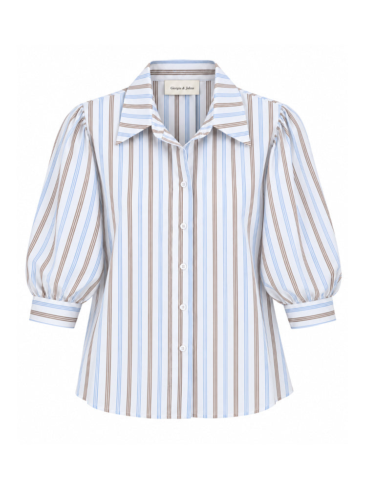 Camicia righe maniche balloon