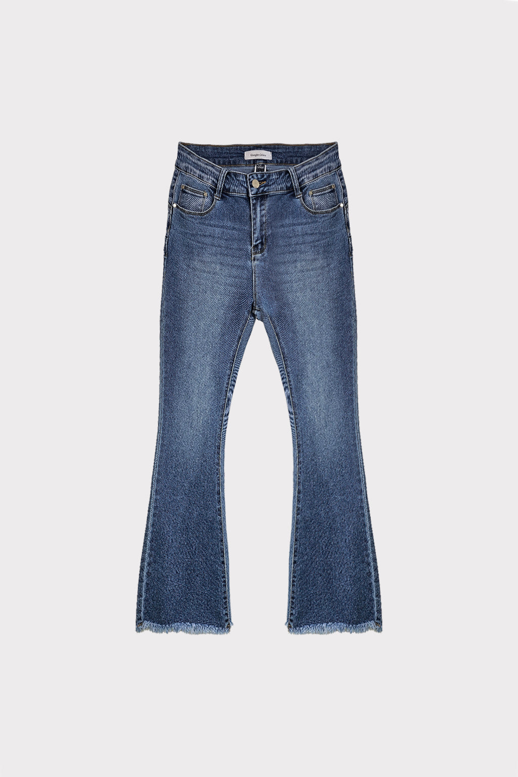 Jeans zampetta sfrangiato