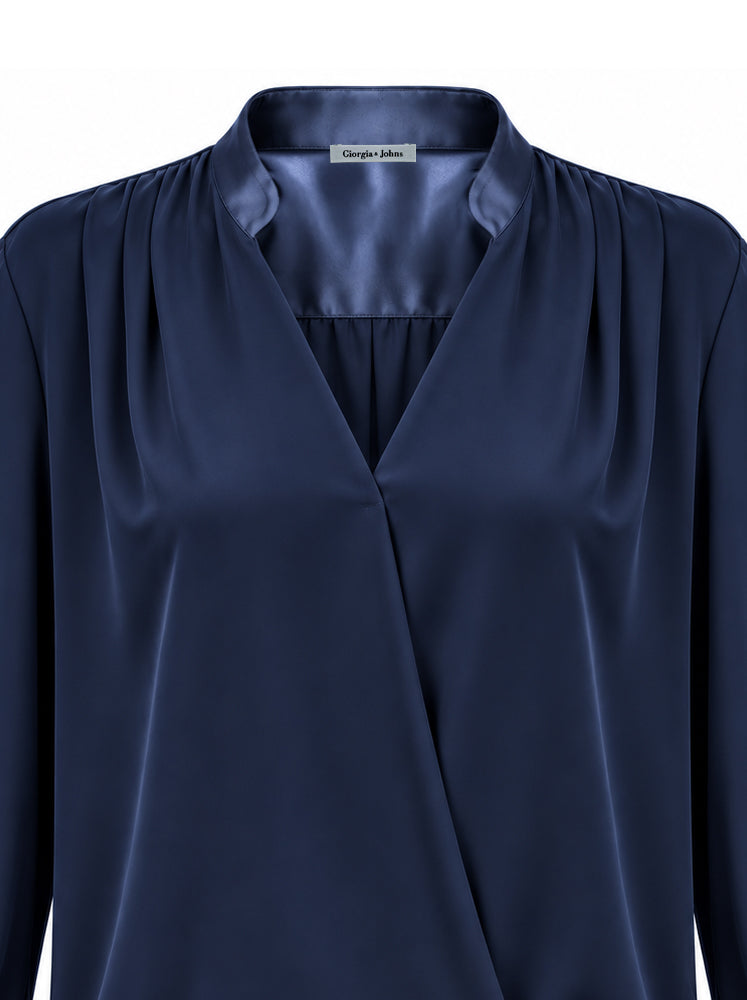 Blusa fluida incrociata