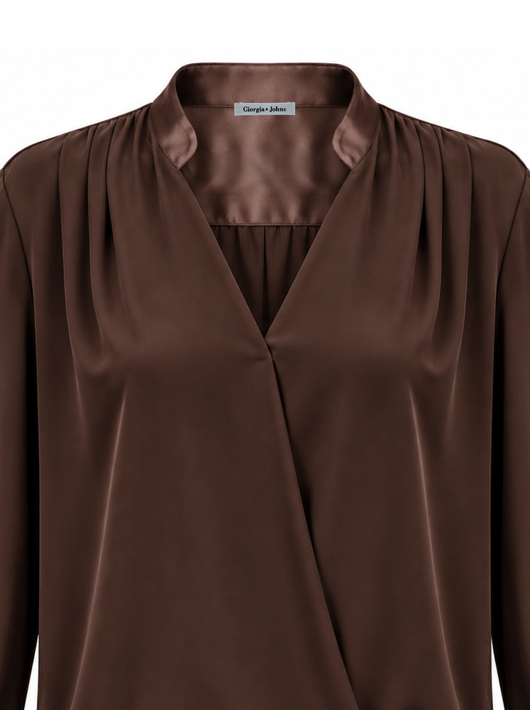 Blusa fluida incrociata