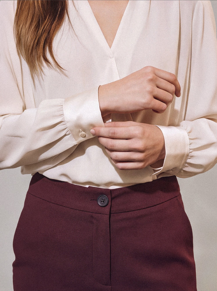 Blusa fluida incrociata