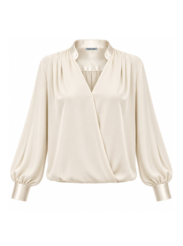 Blusa fluida incrociata