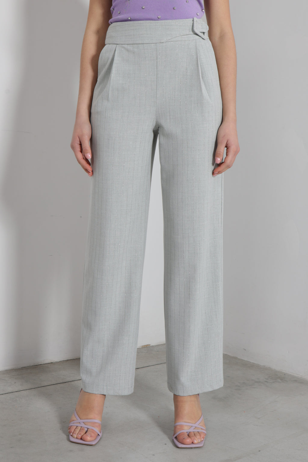 Pantalone cintura prolungata