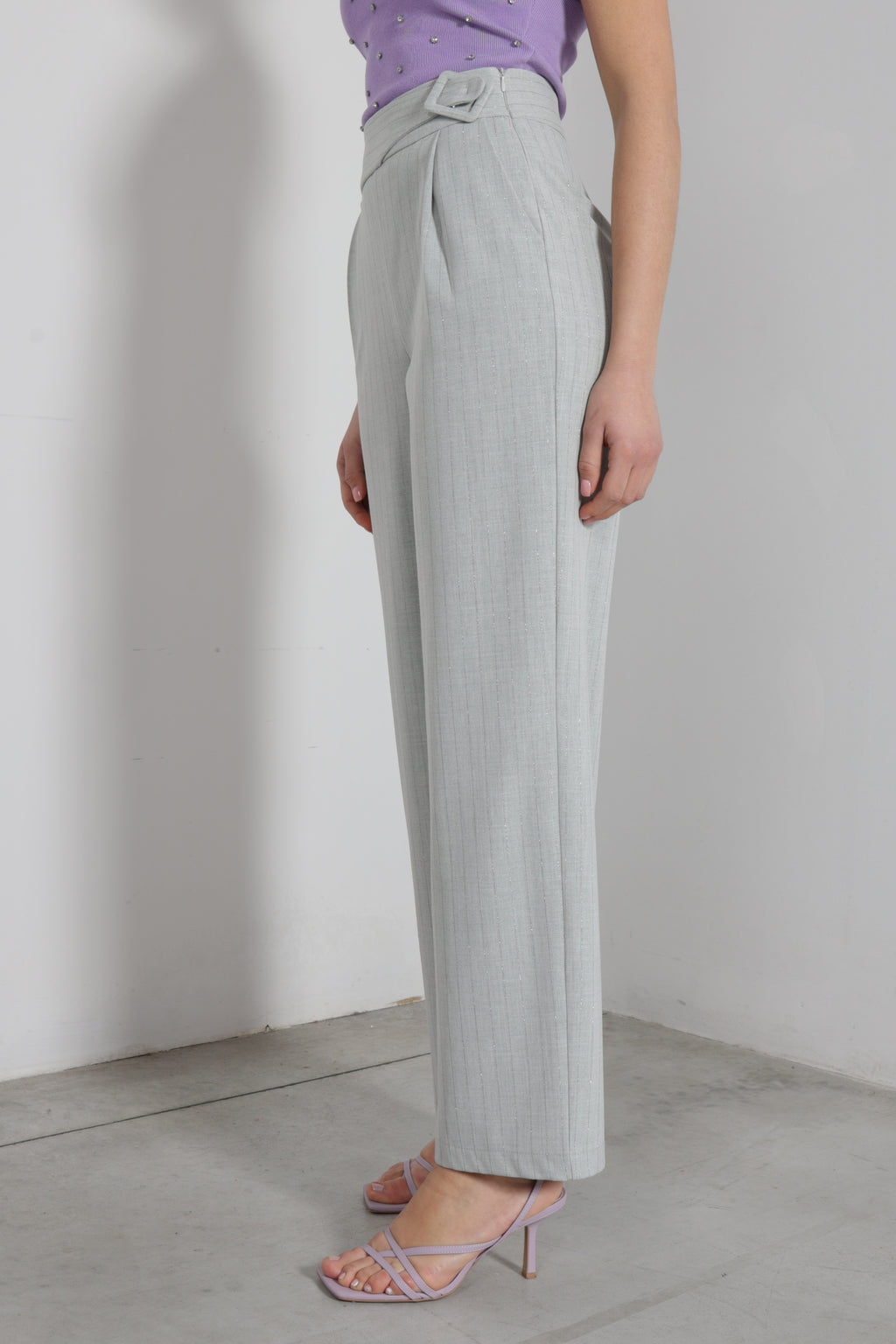 Pantalone cintura prolungata