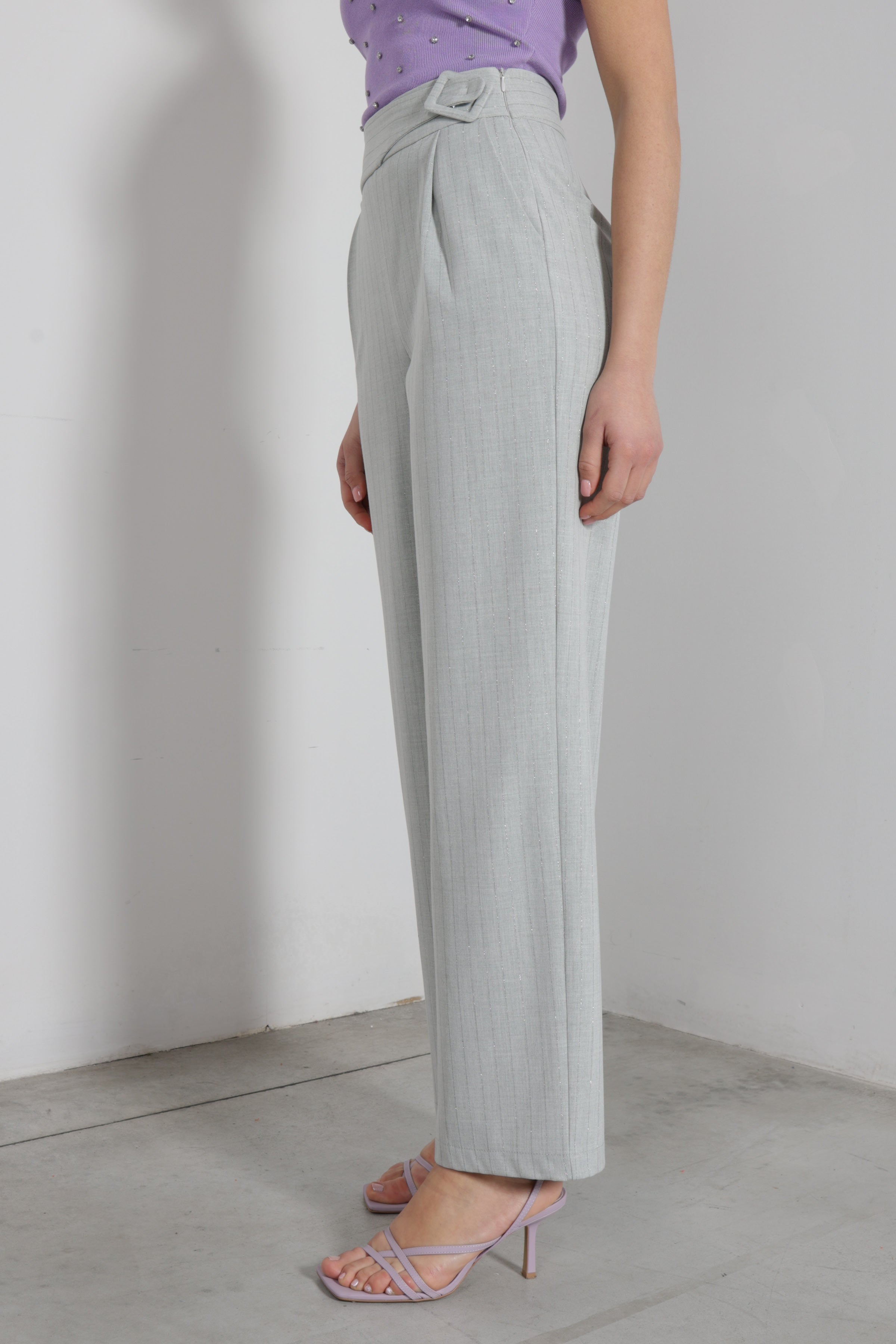 Pantalone cintura prolungata
