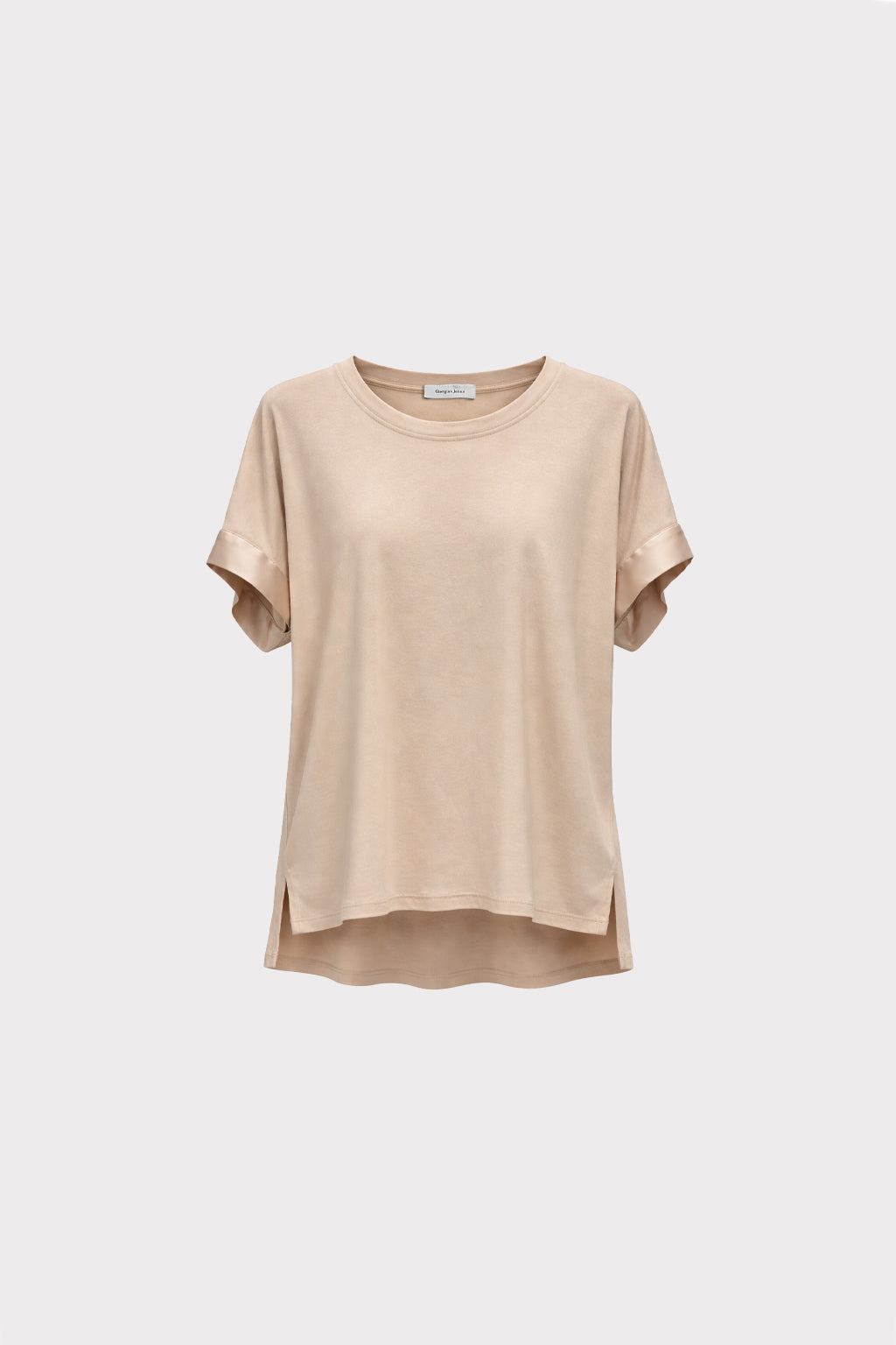 Blusa dettaglio raso