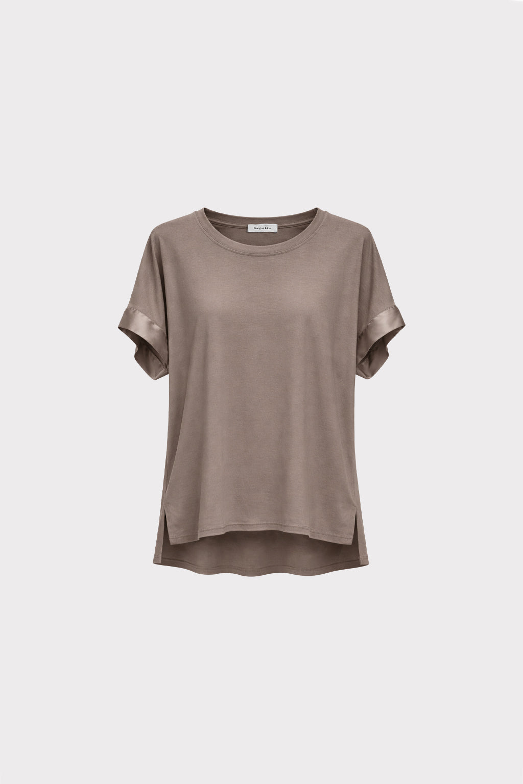 Blusa dettaglio raso