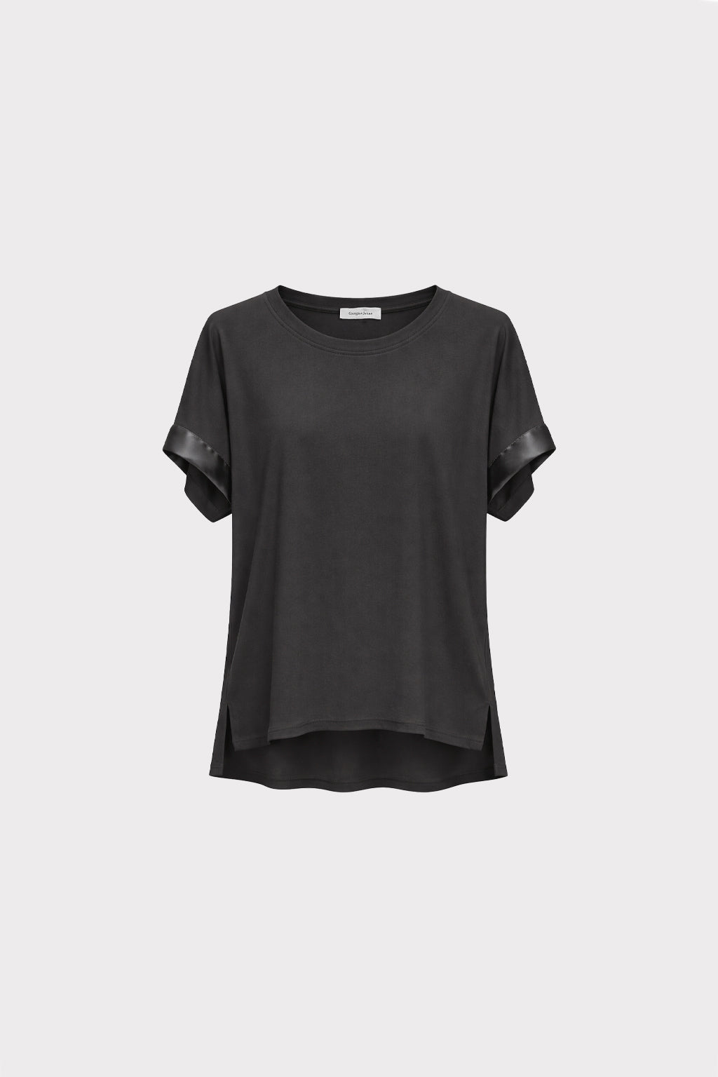 Blusa dettaglio raso