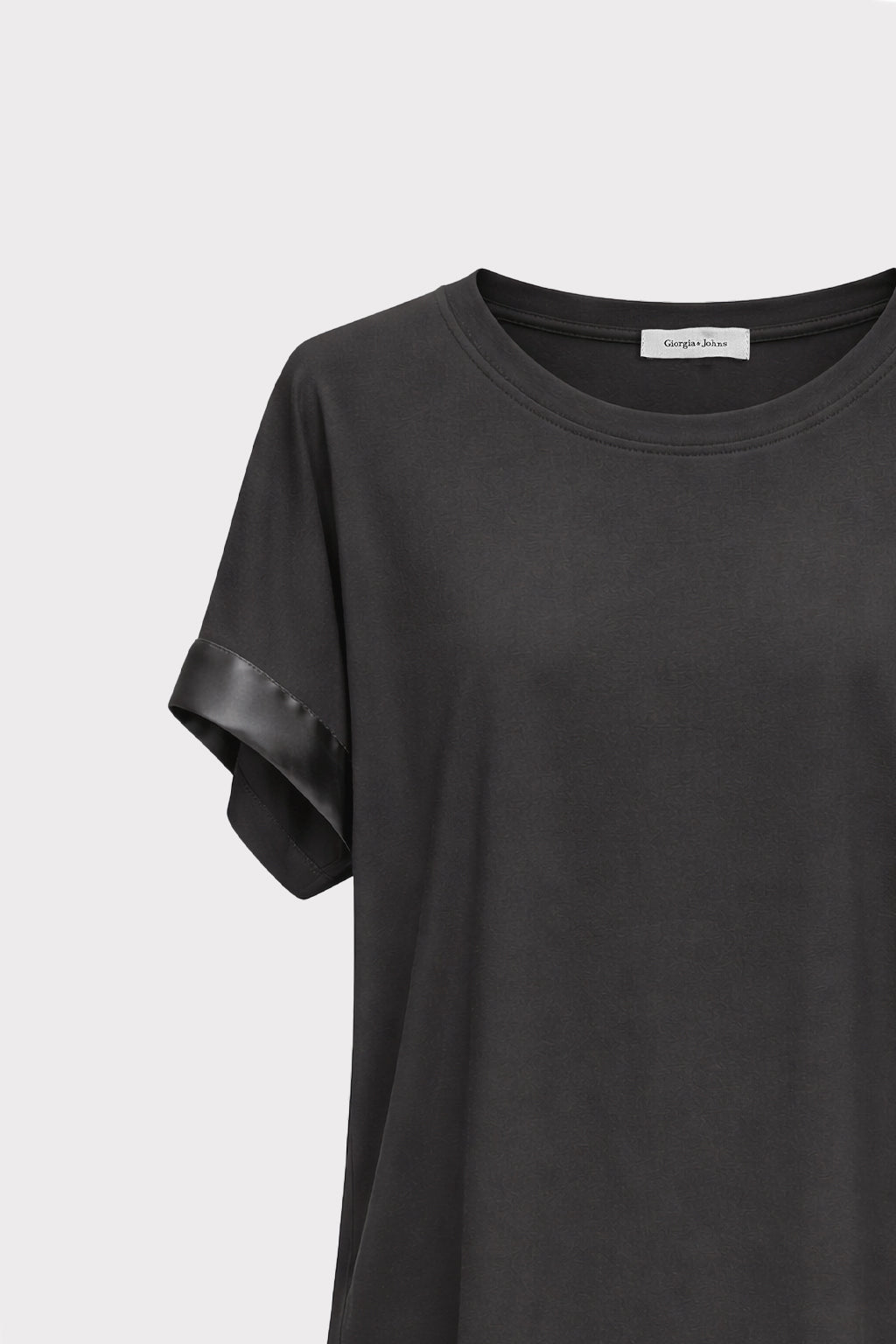 Blusa dettaglio raso
