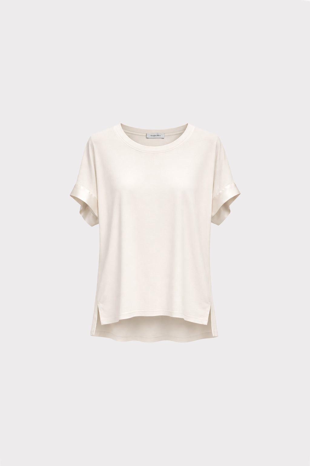 Blusa dettaglio raso