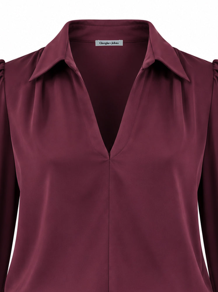 Blusa fluida collo camicia