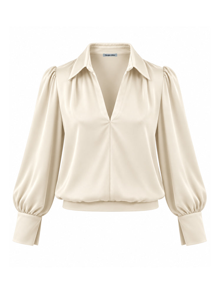 Blusa fluida collo camicia