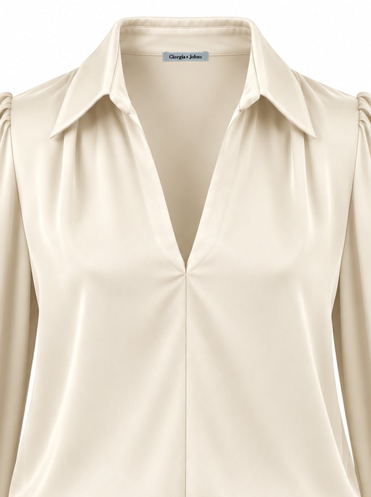 Blusa fluida collo camicia