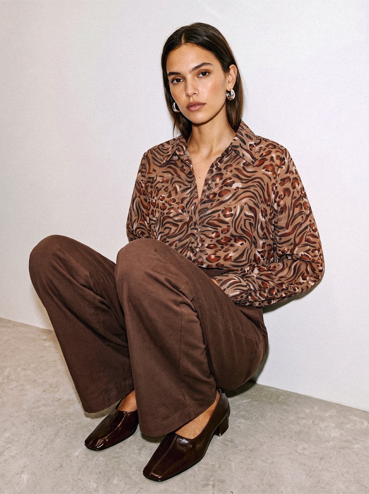 Camicia stampa animalier