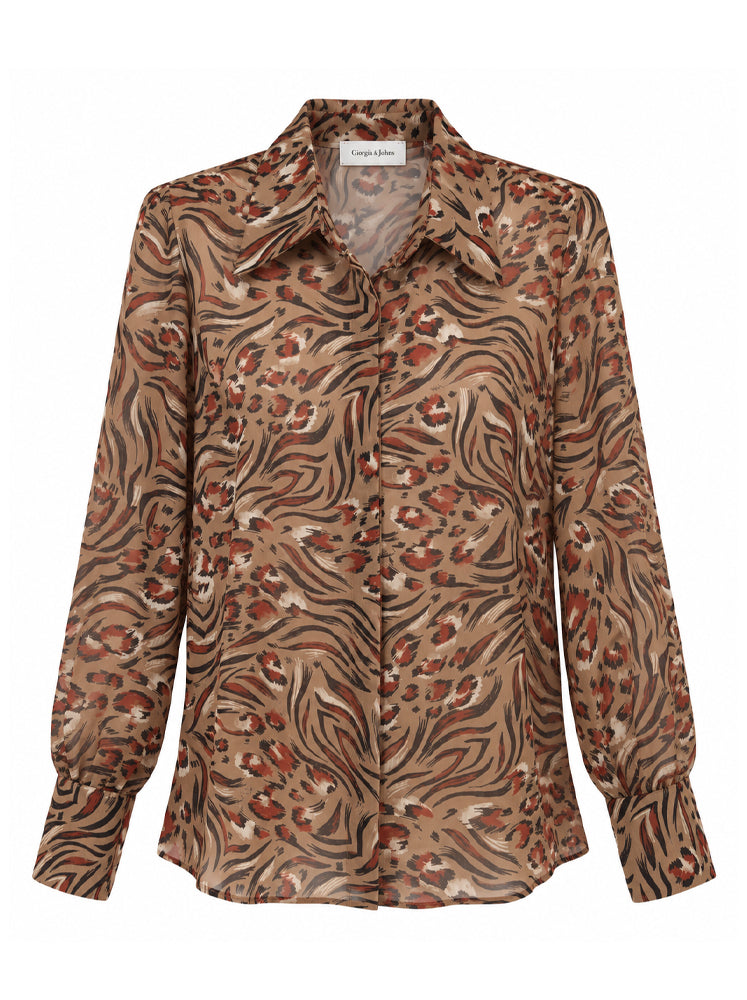 Camicia stampa animalier
