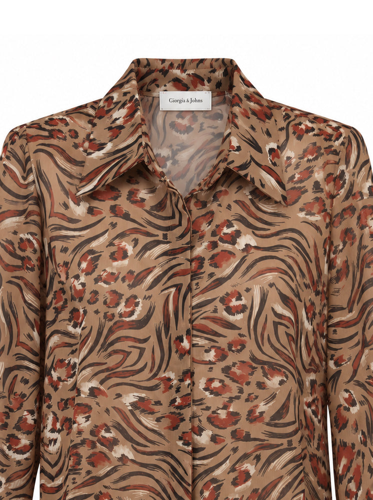 Camicia stampa animalier