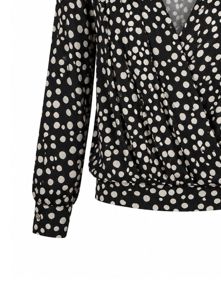 Blusa incrociata pois