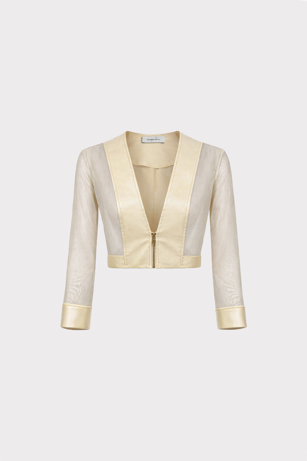 Giubbino cropped eco e guaina