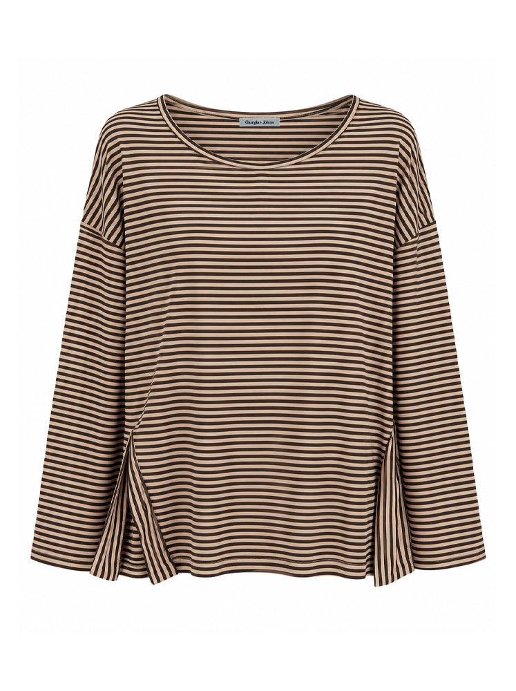 T-shirt a righe fluida