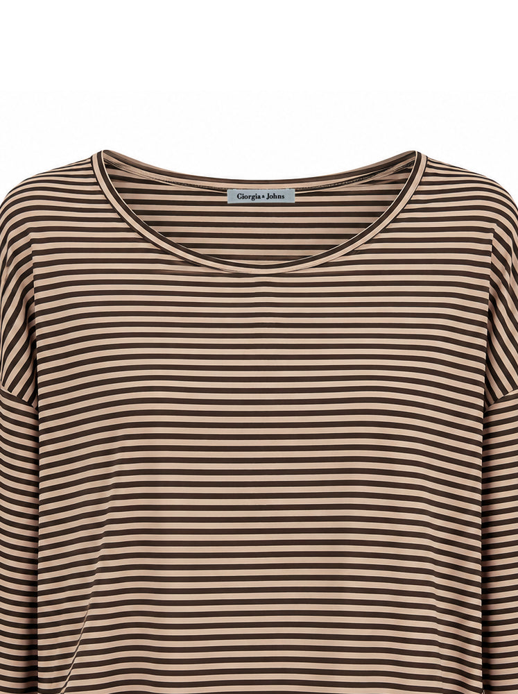 T-shirt a righe fluida